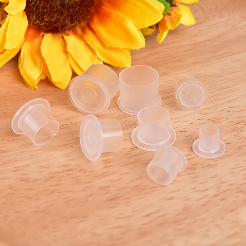 1000 шт белые устойчивые чашки чернил для татуажа прозрачные самостоятельные