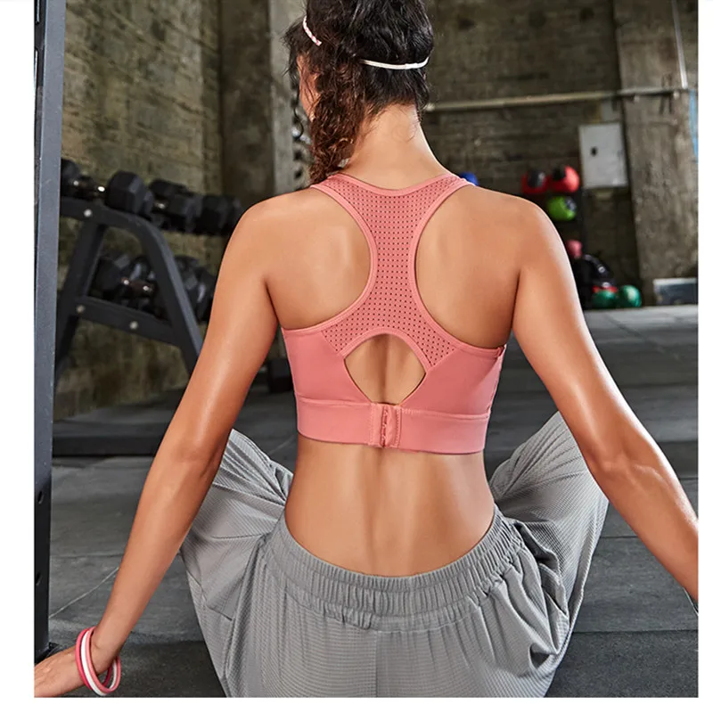 Русалочка кривая спортивный бюстгальтер размера плюс с дышащей сеткой пуш ап