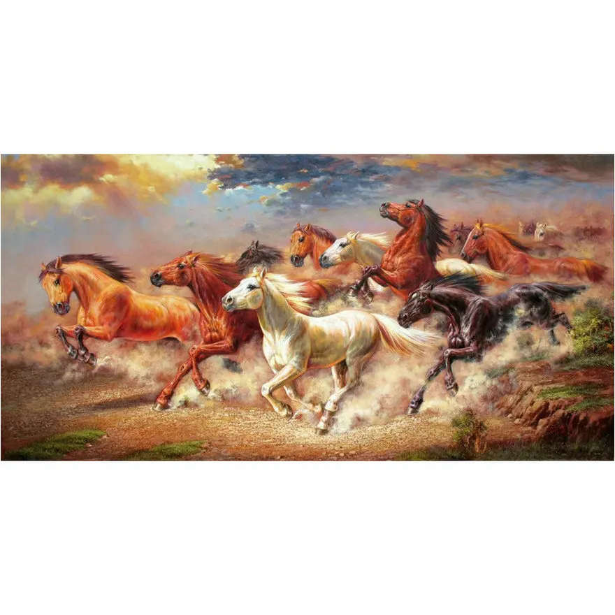 

5d diy diamond painting running horse home decoration crafts full square animal diamond embroidery landscape sticker