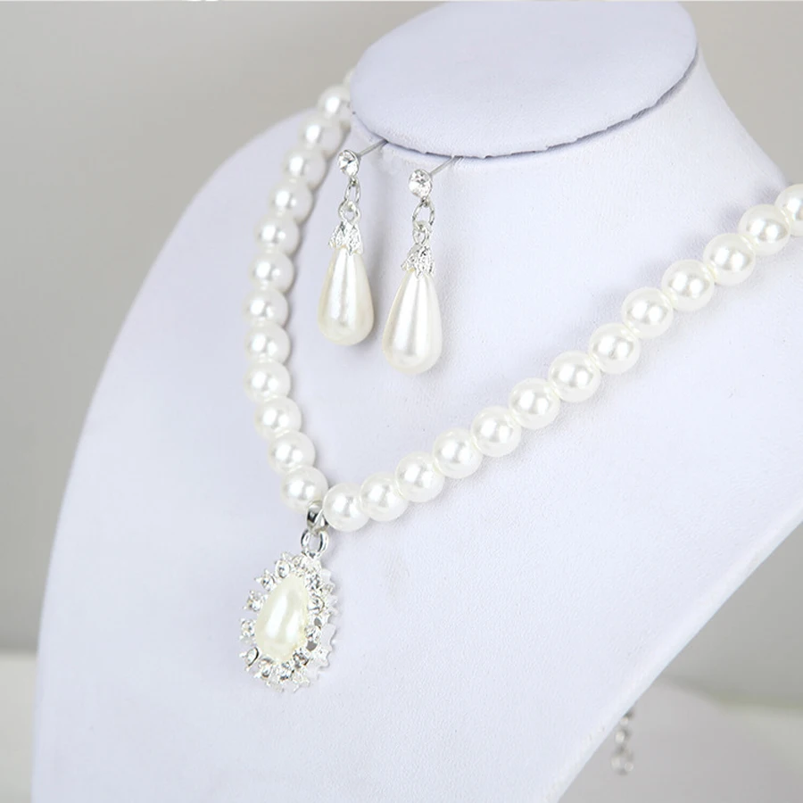 

Fashion Jewelry 2021 Hot Selling Pearl Necklace Manufacturers Direct Wholesale Price Beads Pendants Earring Set For Lady Or Girl