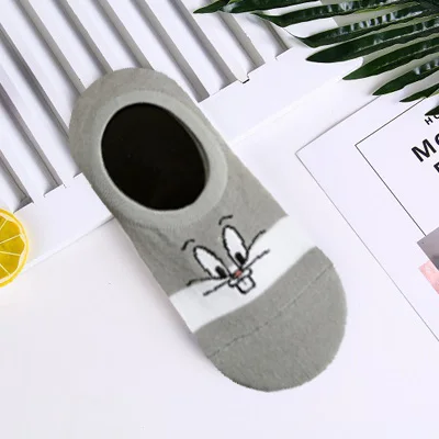 26 Женские носки Корея летние повседневные животные мультфильм утка, мышь Медведь лодыжки носки милые невидимые силиконовые скольжения лодка носки дропшиппинг - Цвет: 26