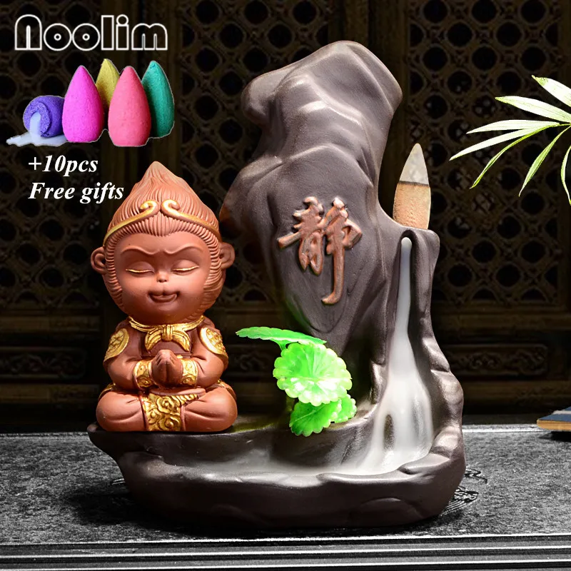 Творческий фиолетовый глиняный Король обезьян дым обратного потока ладан