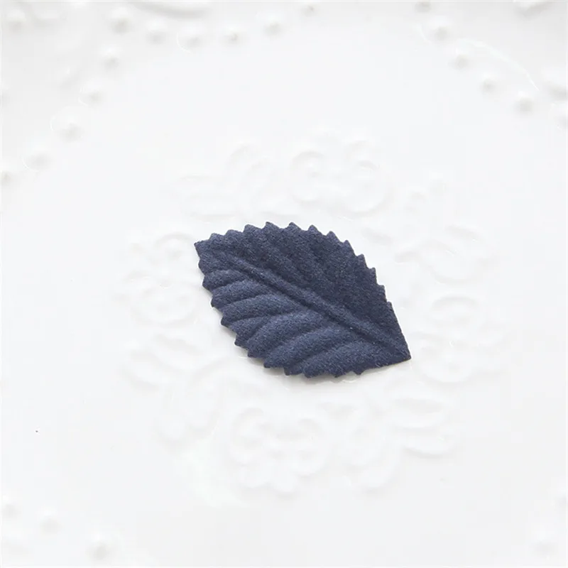 Dark blue Leaves 50 шт. аксессуары для головных уборов, листья ручной работы, сделай сам, товары для рукоделия, одежда для свадебного декора, Детские материалы для скрапбукинга, листья - Цвет: Dark blue Leaves