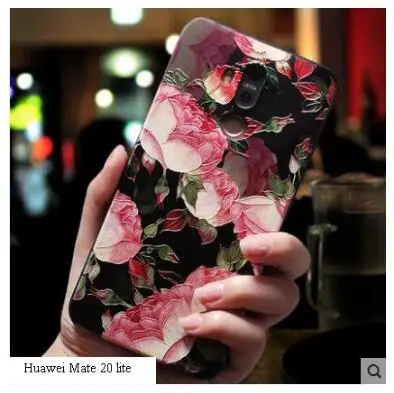 Чехол для Huawei mate 10 lite матовый мягкий чехол из ТПУ с 3D тиснением 20 fundas | Мобильные