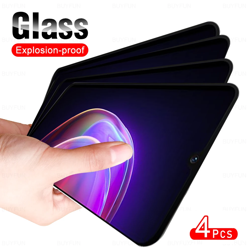 

4Pcs Full Cover Protective Glass For VIVO V21 2021 Phone Tempered Glas Screen Protector Film For VI VO 21V V 21 6.44" Protection
