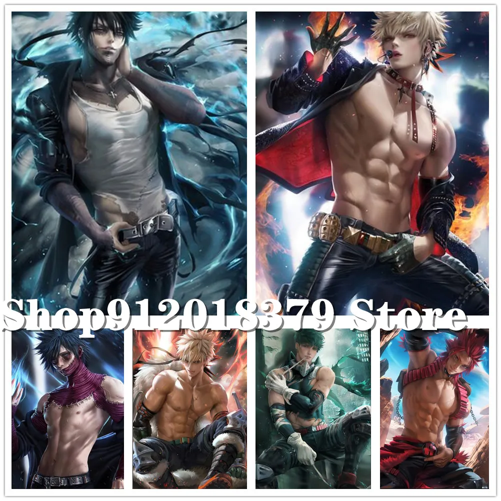 

Boku No My Hero Academia Diy Diamond Painting Cartoon Anime Portrait Katsuki Bakugou Diamond Embroidery Cross Stitch Mosaic Kit