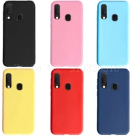 solid candy color silicone soft case on for samsung galaxy a20 sm a205fn a20s sm a207f a20e sm a202f back cover for samsung a 20