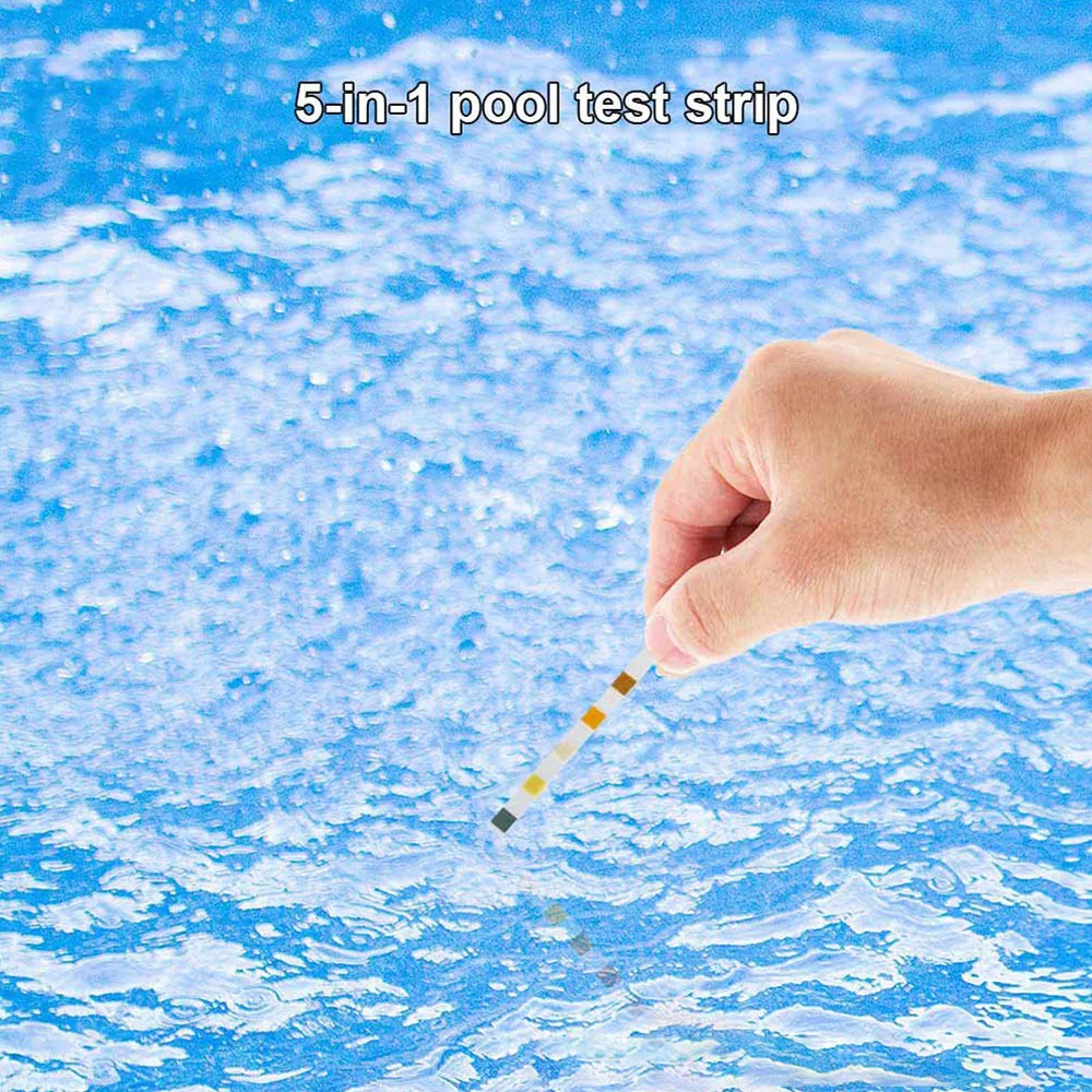 Тест полоски 5 в 1 для бассейна и спа тест определения твердости воды pH хлора