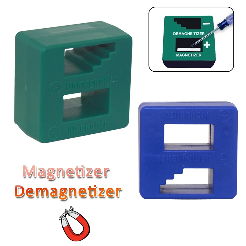 Синий зеленый демагнетизатор размагничивающий Электромагнит для отверток
