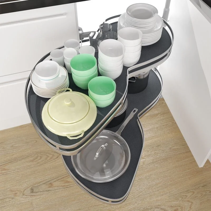 SM-1135 кухонная Выдвижная облачная невидимая угловая корзина, экономия пространства, двухъярусная кухонная корзина-Органайзер