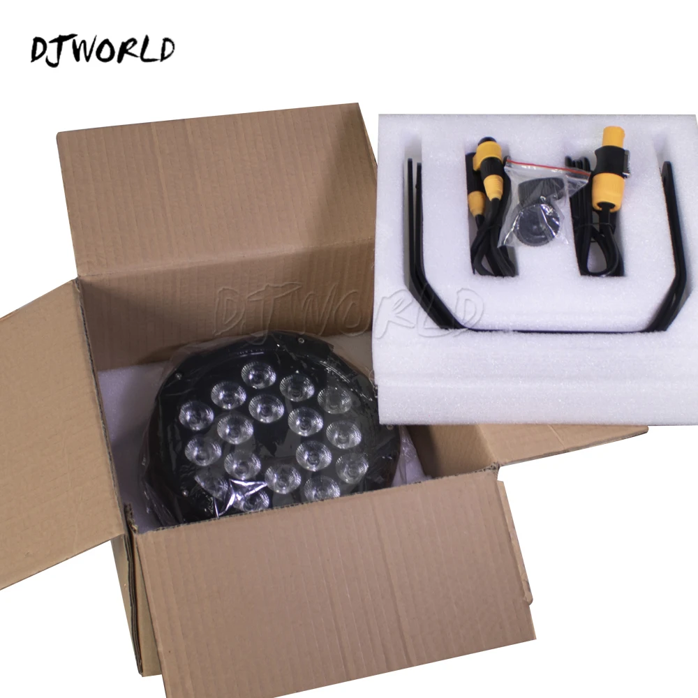 DJWORLD Лидер продаж плоский Светодиодный прожектор IP65 Водонепроницаемый 18x18 Вт Par