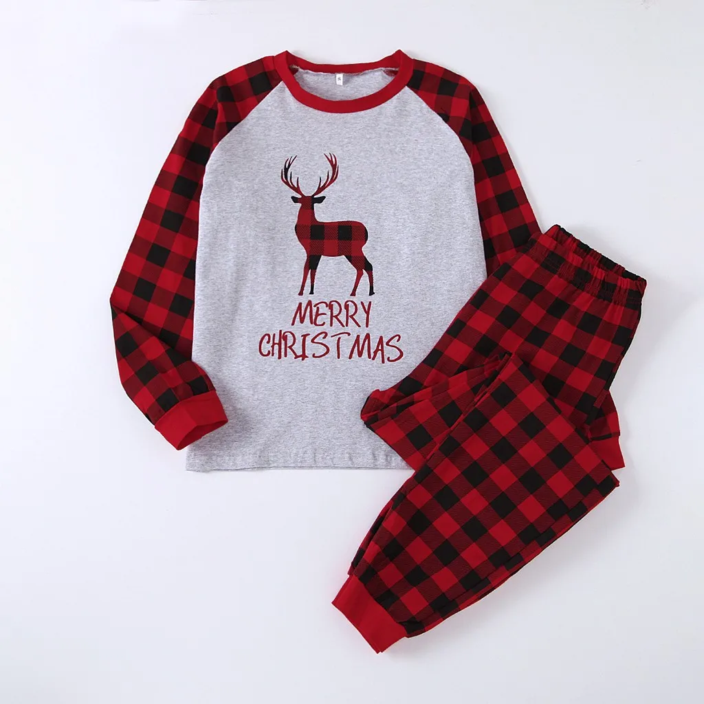 Рождественские пижамы для всей семьи комплект 2020 костюм родителей и ребенка