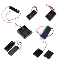 1pcs 1x 2x 3x 4x aaa battery holder box case with wire lead 1 2 3 4 slot battery container aaa power case switchcover to choose