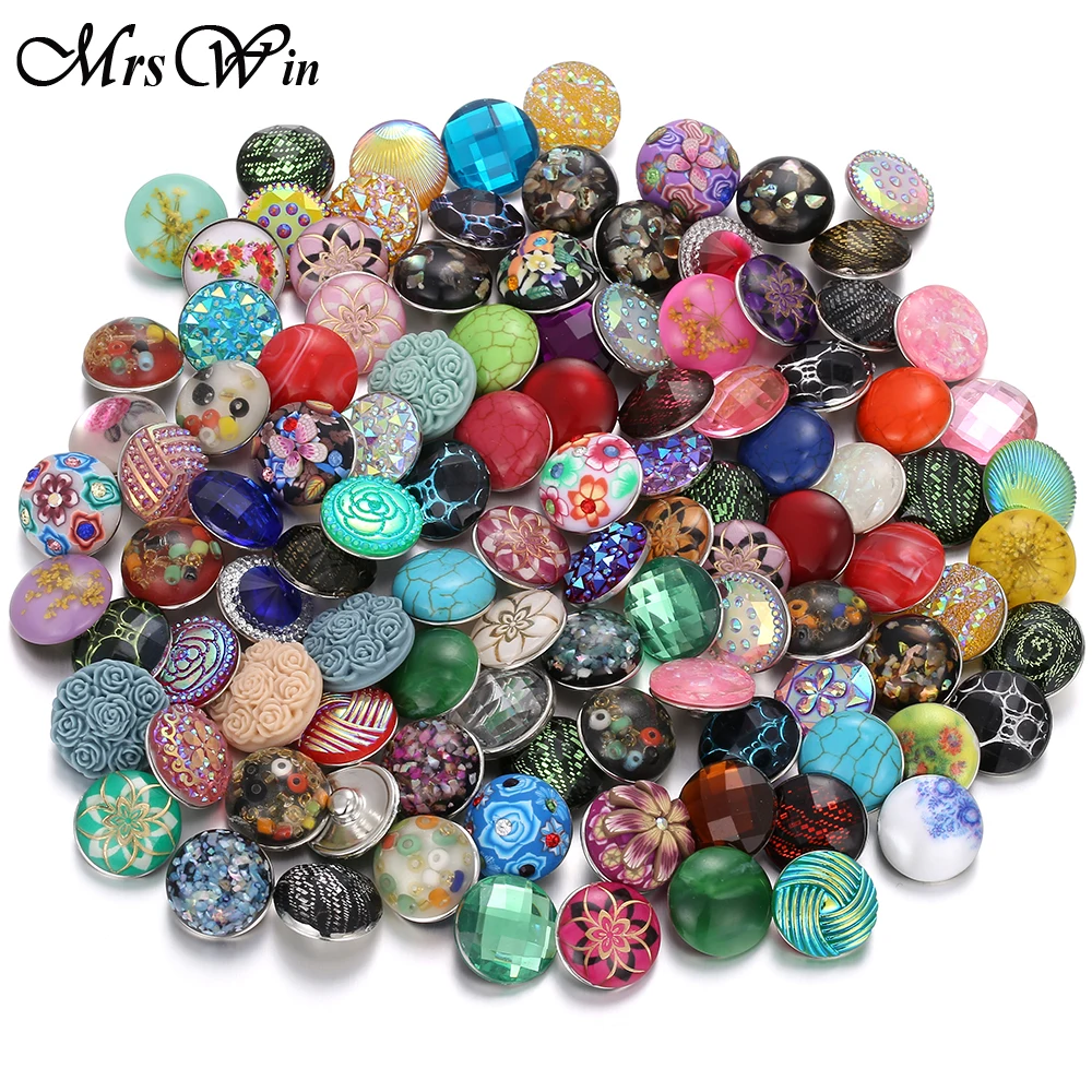 10 шт./лот разноцветные кнопки застежки для ювелирных изделий цветок из смолы 18 мм