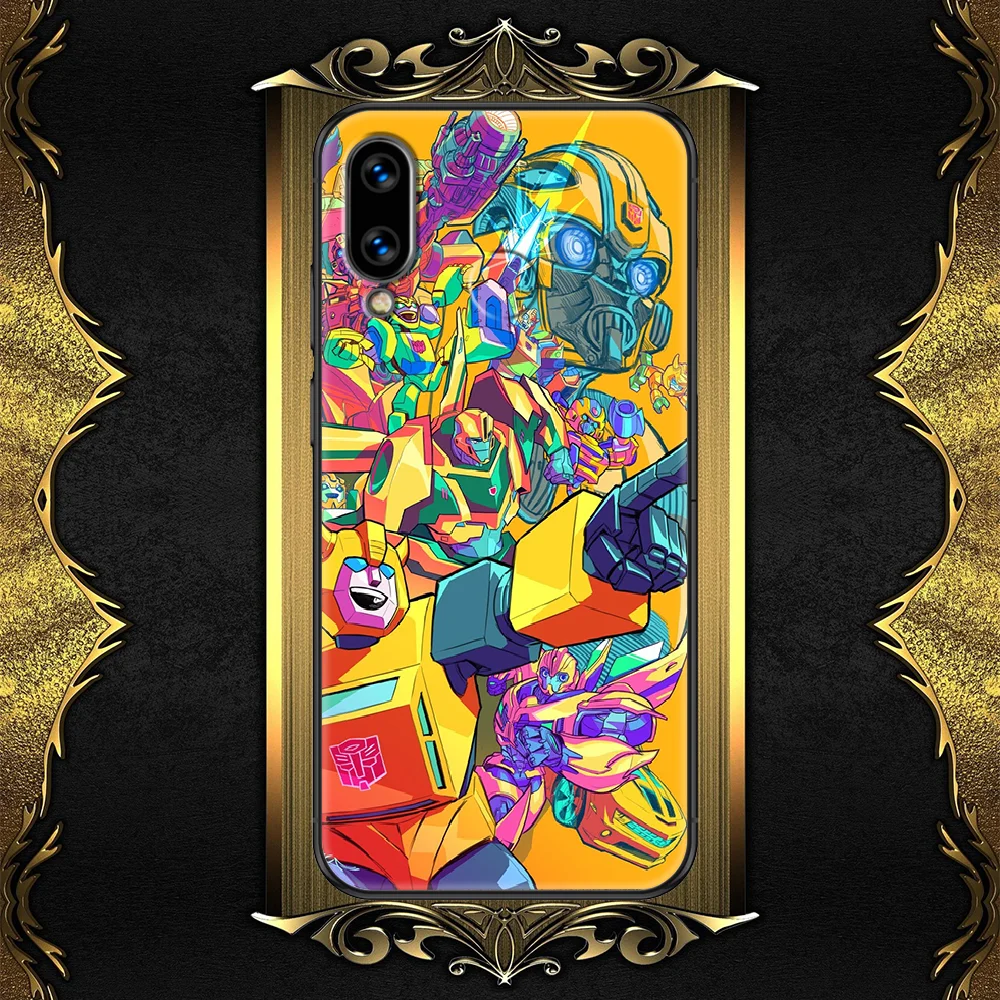 

Bumblebees-compatible Phone case For Huawei Honor 6 7 8 9 10 10i 20 A C X Lite Pro Play black trend coque soft hoesjes pretty