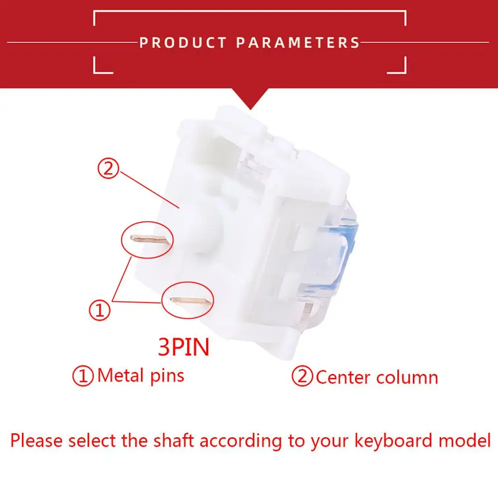 

Outemu 3Pin Switches black red brown blue SMD LED Switch for Mechanical Keyboard fit for Cherry MX Gateron replacement DIY