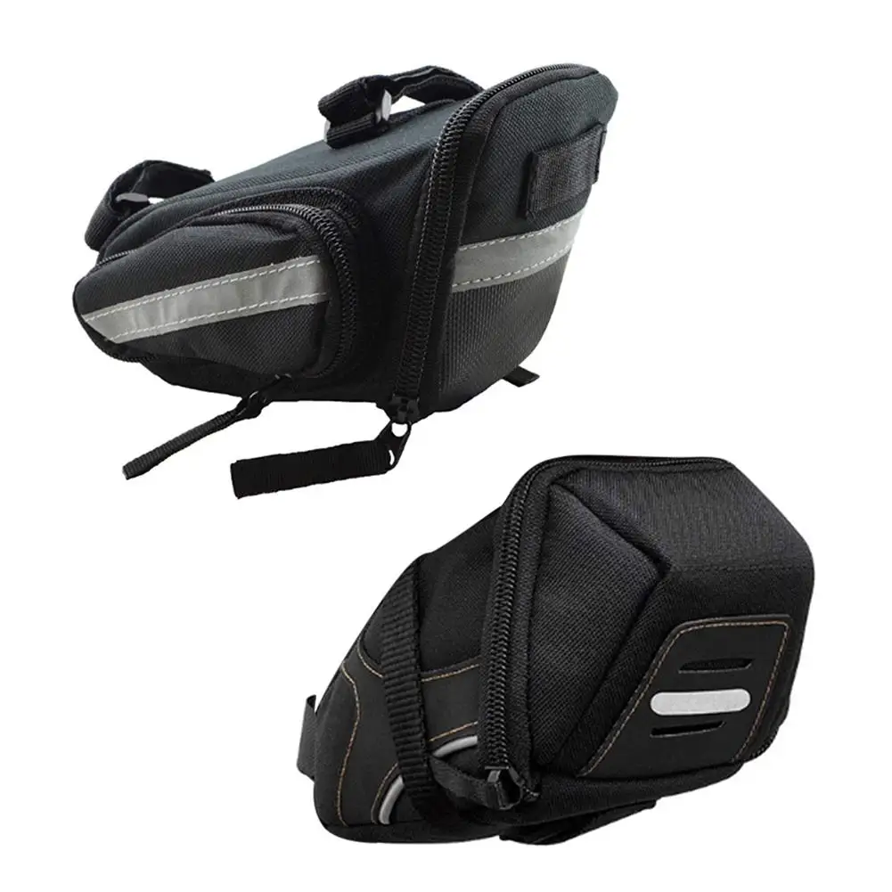 

Mountain Bike Tail Bag Bike Saddle Waterproof Seat Pack Bag Reflective Strip Folding Bicycle Saddle Bag Cycling Bike Tail Bag