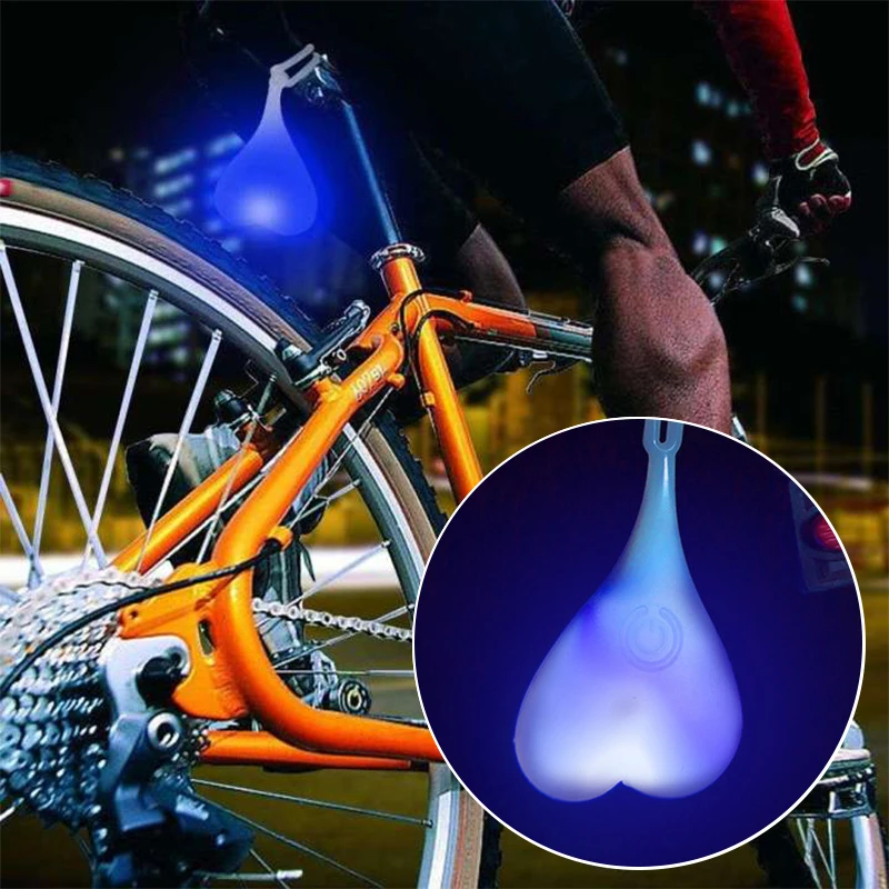 

Велосипедный задний фонарь, силиконовый креативный шар для езды на велосипеде, Ночная езда, светильник фонарь, шарик в форме сердца, безопас...