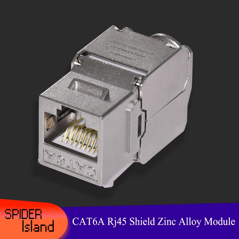 RJ45 Keystone Cat6A Экранированный FTP цинковый сплав модуль 10 Гб сеть Jack Соединительный