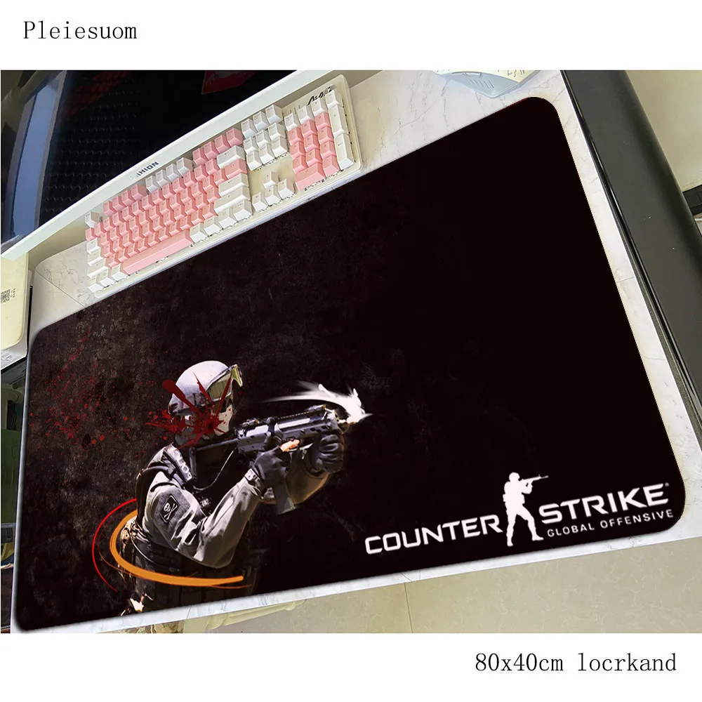 

cs go mousepad 80X40CM gaming mouse pad big gamer mat High-end game computer desk padmouse keyboard hot sales large play mats