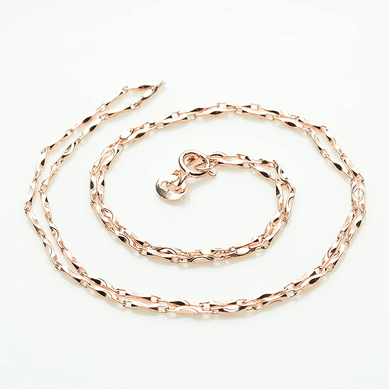 Genuine 925 silver necklace couple Sterling Silver Yuanbao chain collarbone men and women fashion jewelry sil | Украшения и