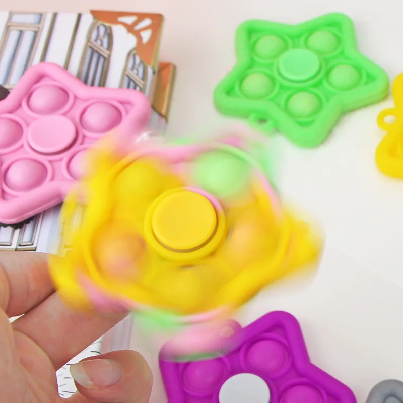 

Pop It Fidget Stress Relieve Rainbow Push Bubble Antistress Adult Kids Sensory Toy Silicone Fingertip Gyroscope Free Shipping