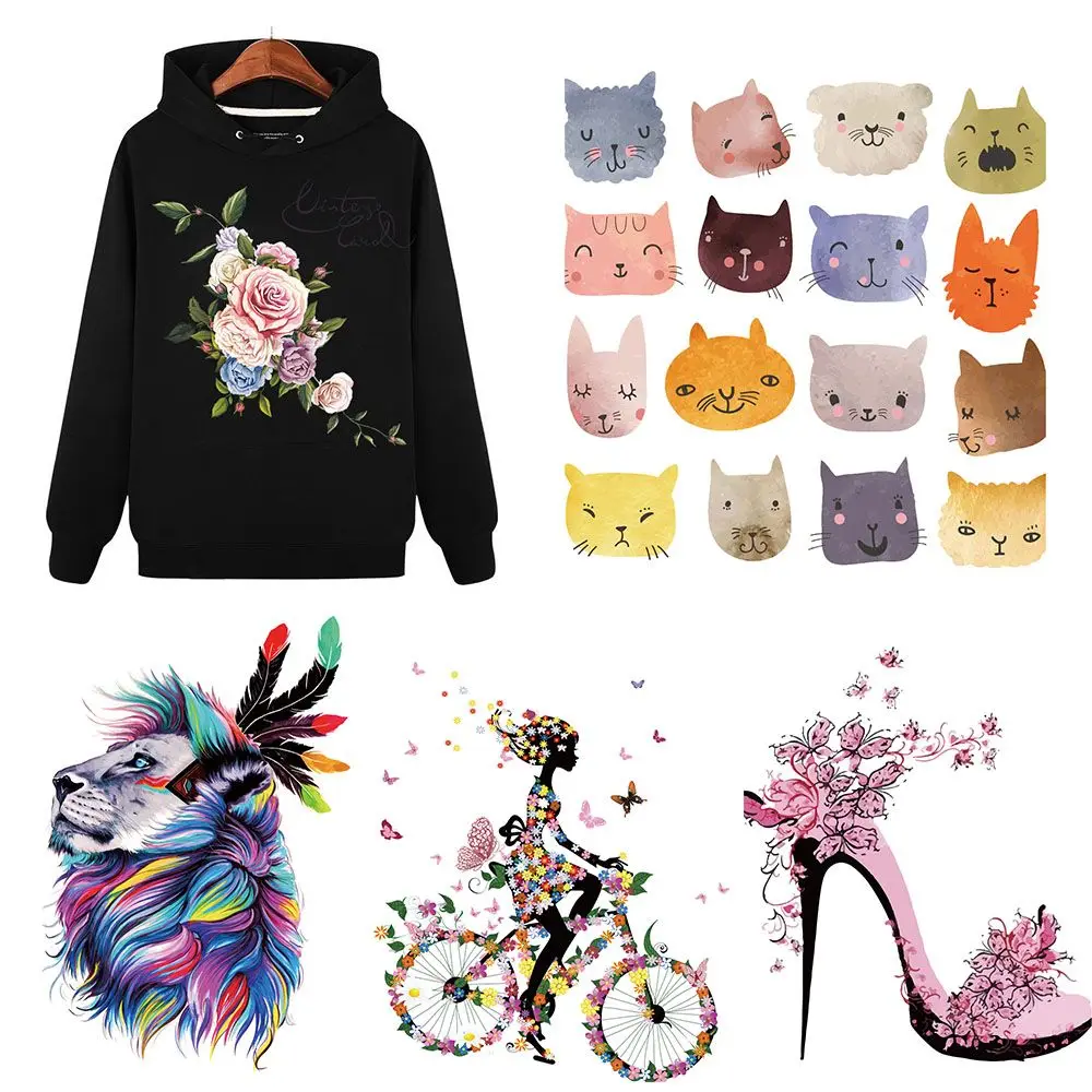 Модные милые Мультяшные нашивки моющиеся наклейки на одежду A level