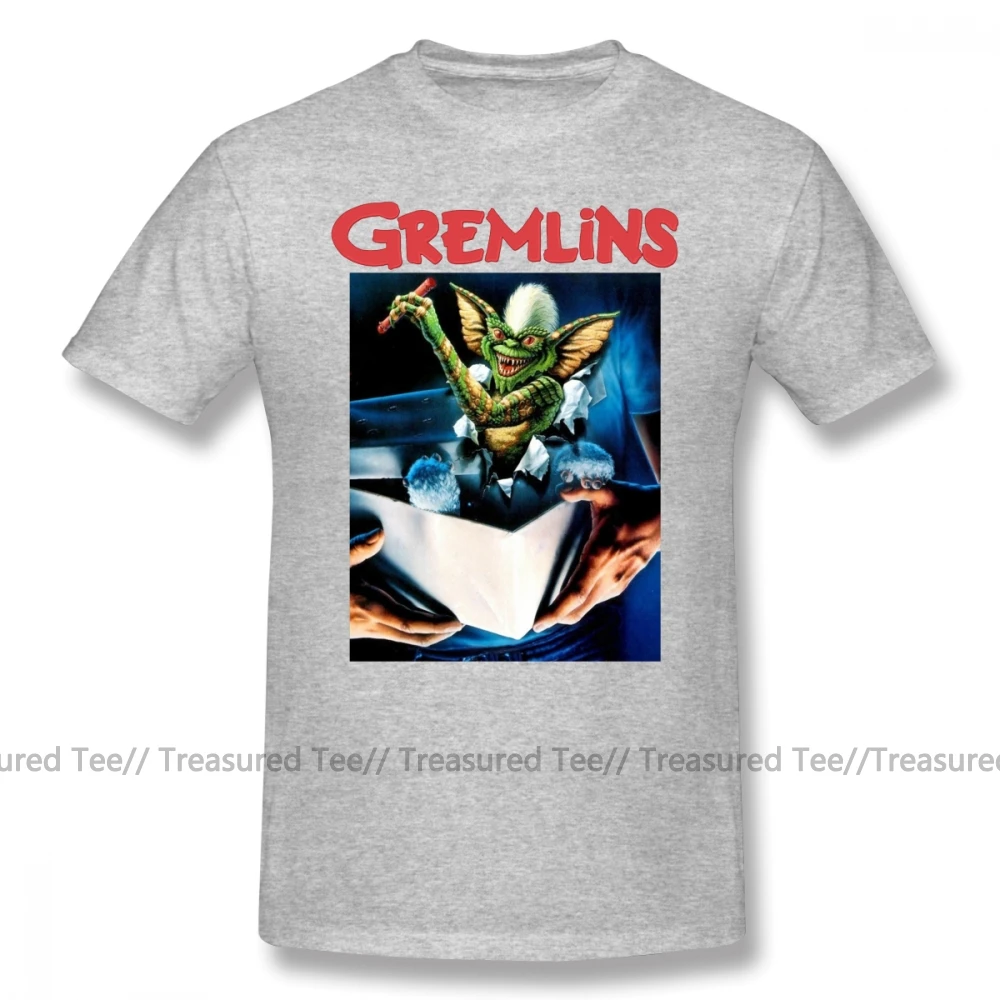 Gremlins футболка с короткими рукавами хлопковая Футболка потрясающая 4xl графическая Мужская Пляжная футболка