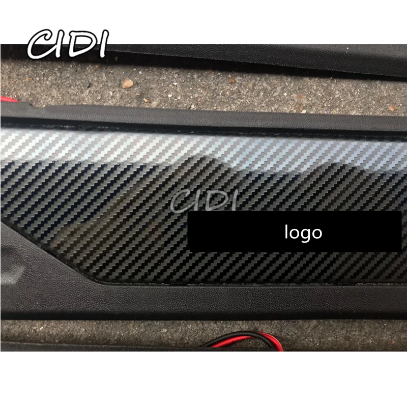 For HONDA CR-V CRV 2017 2018 2019 car styling Stainless Steel Carbon Fiber LED Door Sill Scuff Plates Car Protector | Автомобили и
