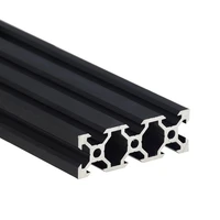 2pcslot black 2060 v slot european standard anodized aluminum profile extrusion 100 500mm length linear rail for cnc 3d printer