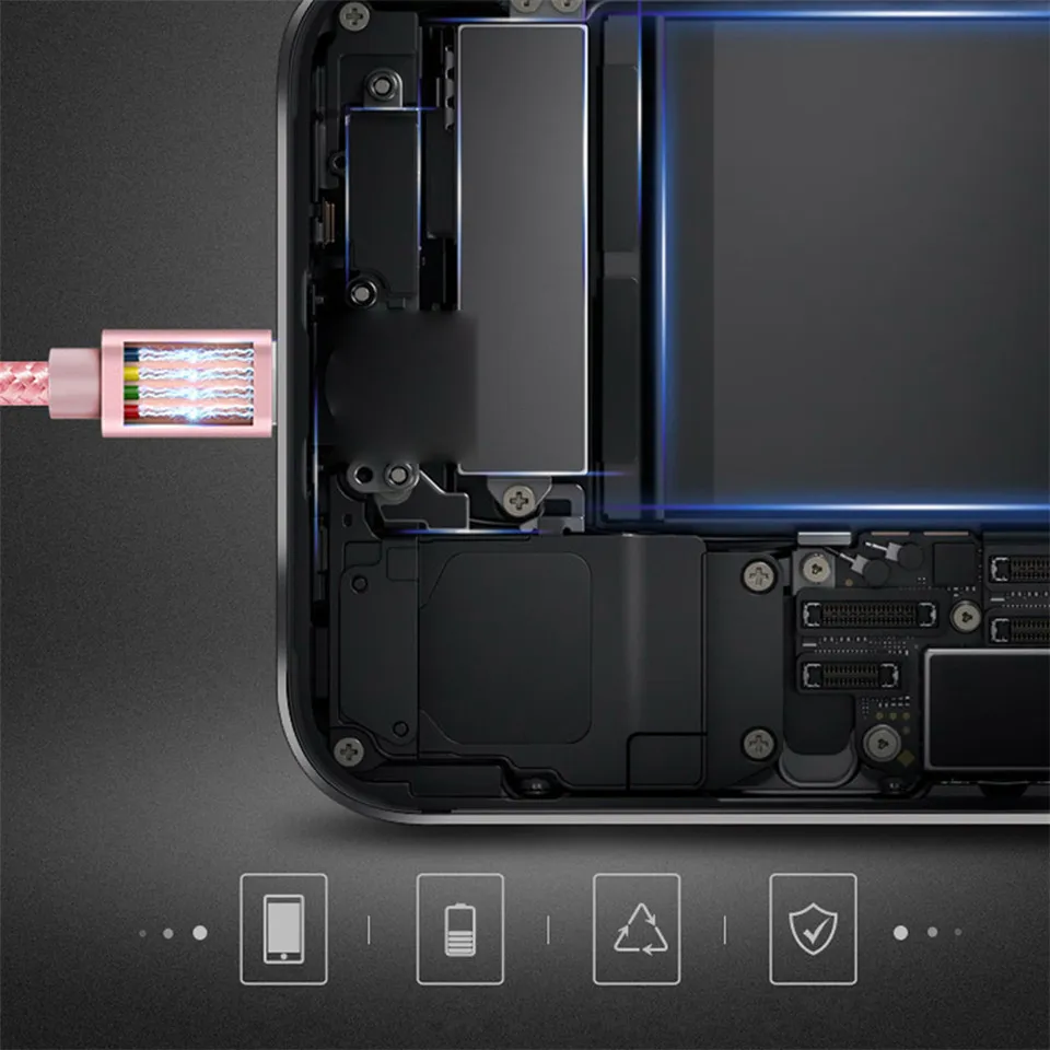 ET 2.4A Micro USB кабель нейлон Быстрая зарядка USB кабель для передачи данных для Xiaomi Redmi Note 5 планшет Android мобильный телефон usb зарядный шнур