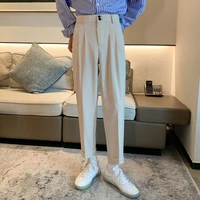 2021 winter mens fashion trend casual pants business design cotton suit pants formal greyblackapricot color trousers 28 34