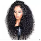 LUFFYHAIR человеческие перуанские кудрявые парики из натуральных волос на кружевной основе 180% Плотность Синтетические волосы на кружеве парики с детскими волосами