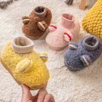 toddler infant shoes newborn baby walkers cartoon fashion cute soft sole fuzzy warm shoes sock with soles slipper footwear kids