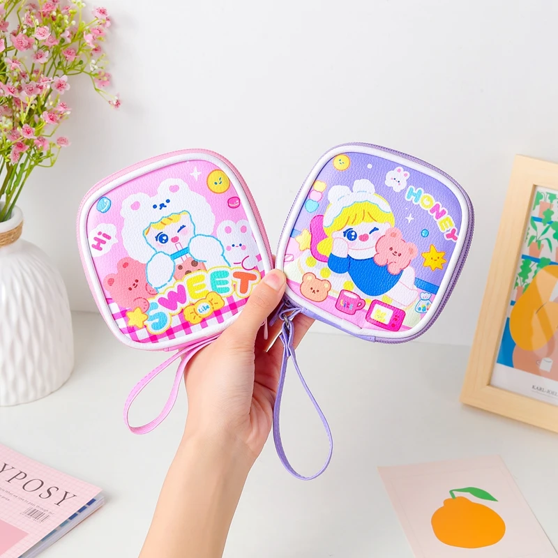 Новый корейский чехол для наушников Ins Bear с ремешком портативные наушники Bluetooth