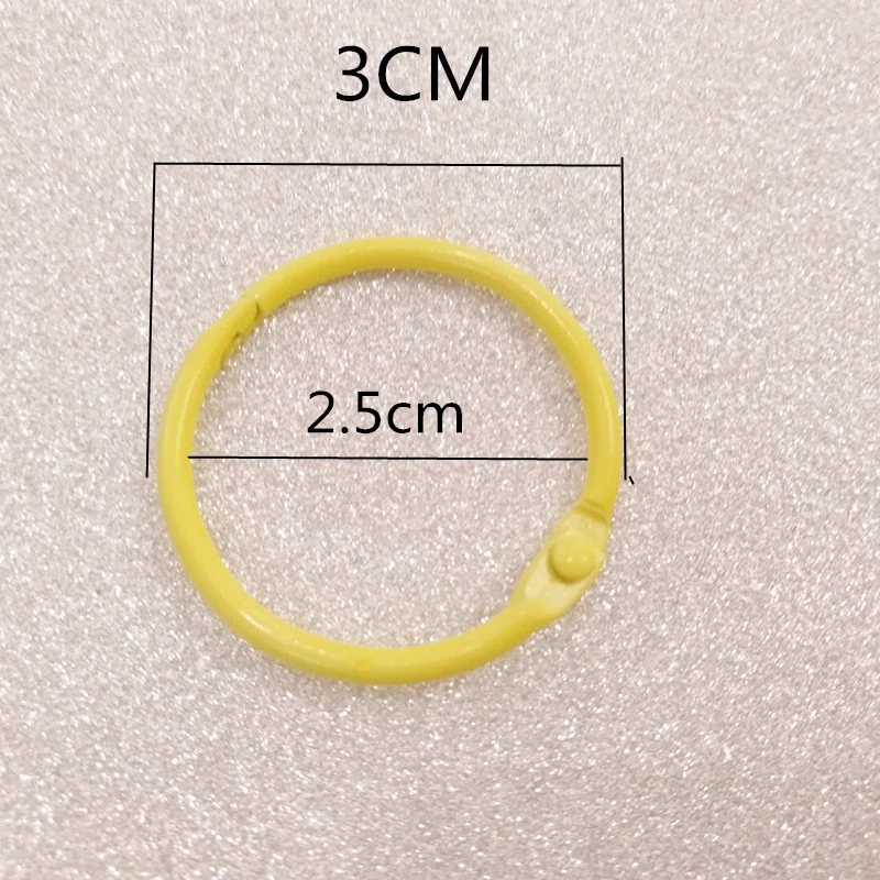 30PCS30MM ярких цветов краски открытие с отрывными листами кольцо клип сделай сам