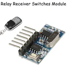 Новый Радиочастотный пульт дистанционного управления 433 МГц, передатчик и радиочастотный релейный Приемник 433 МГц, беспроводная кнопка обучения 4 канала