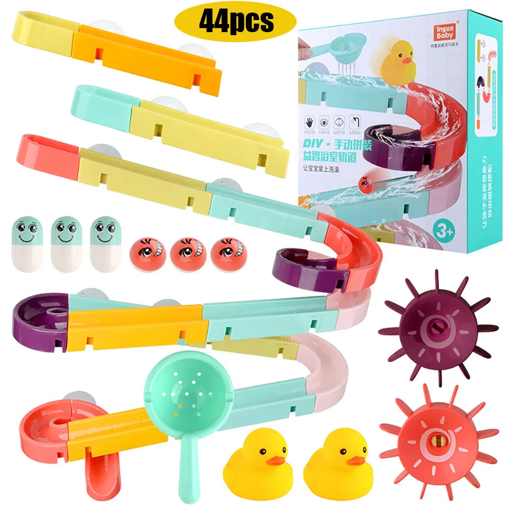 

Baby Bath Toys Suction Cup Race Orbits Track Kids bath toys Bathroom Bathtub Play jouet bebe Children's water toys