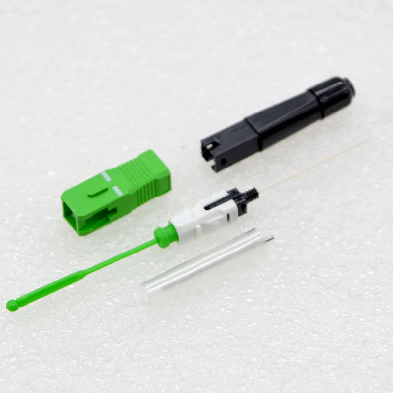 100 шт. Новый SC APC Волоконно оптический Быстрый разъем FTTH телекоммуникационный