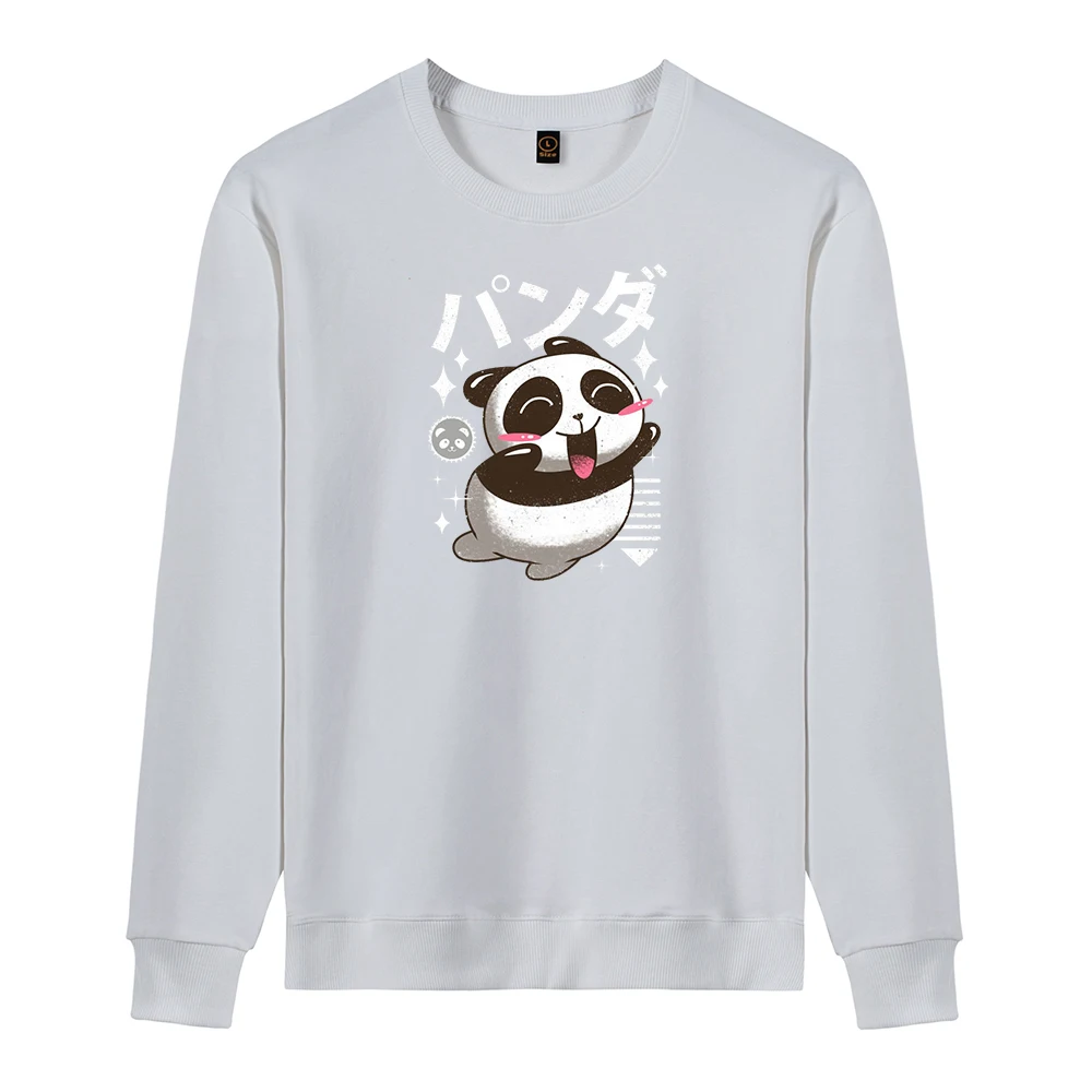 

Забавные толстовки с мультяшными пандами, модная кавайная аниме одежда, топы, Женская Популярная свободная толстовка из 2021 хлопка, Простой ...