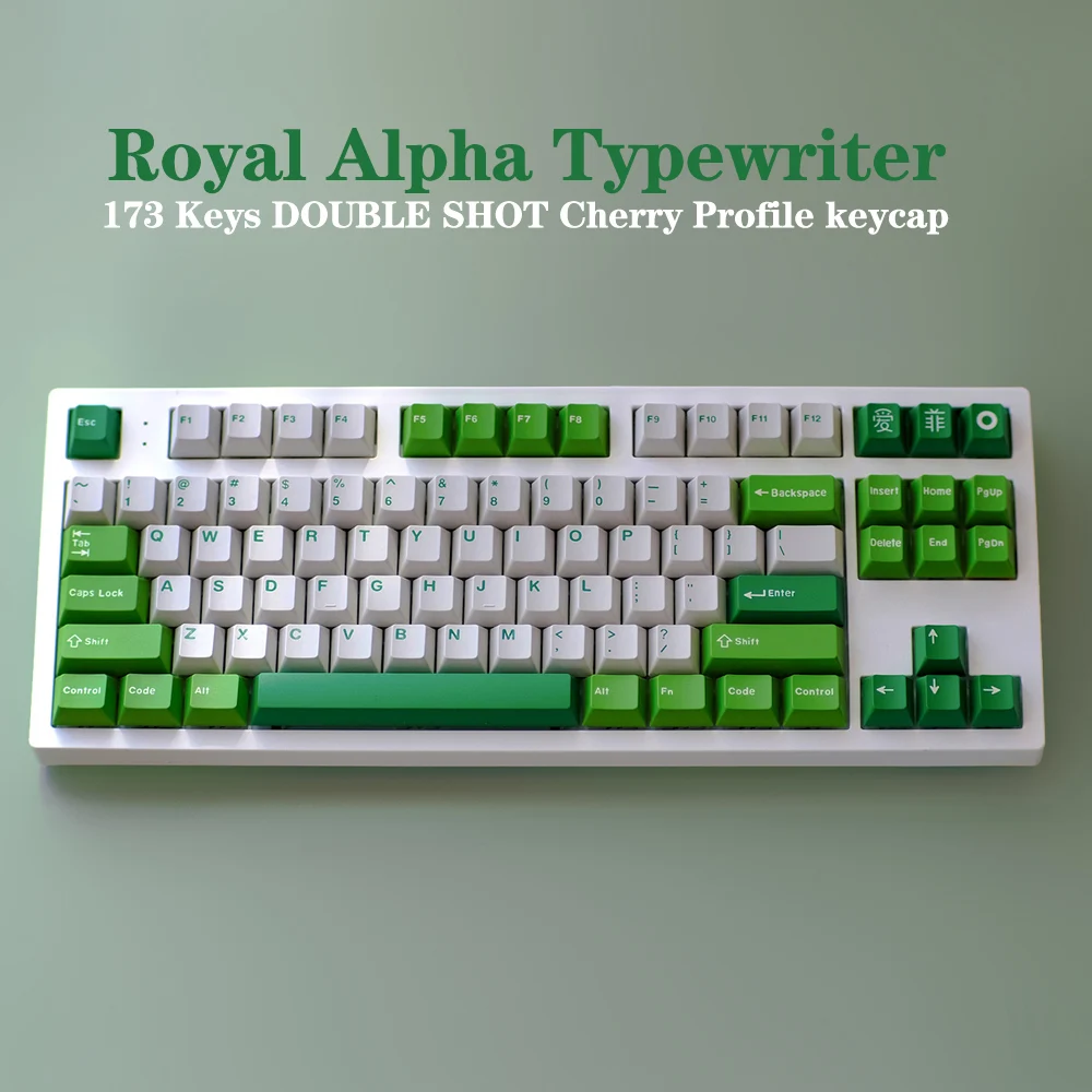 

173 Keys DOUBLE SHOT Cherry Profile GMK Royal Alpha Typewriter Clone Keycap For Mechanical Gaming Keyboard GMMK pro NJ68 RK61