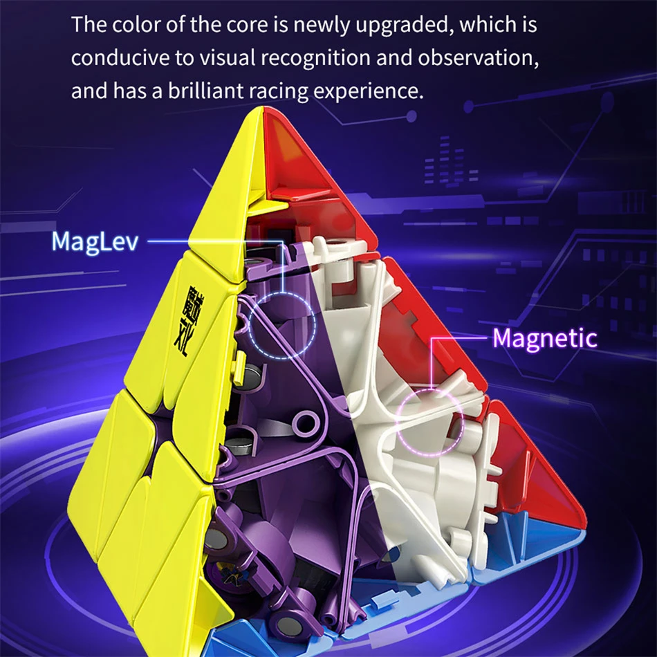 Магнитная левитация MoYU Weilong магнитная пирамида волшебный куб кубик рубик WRM 3X3