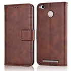 Тонкий кожаный чехол-книжка для Xiaomi Redmi 3S 3 pro