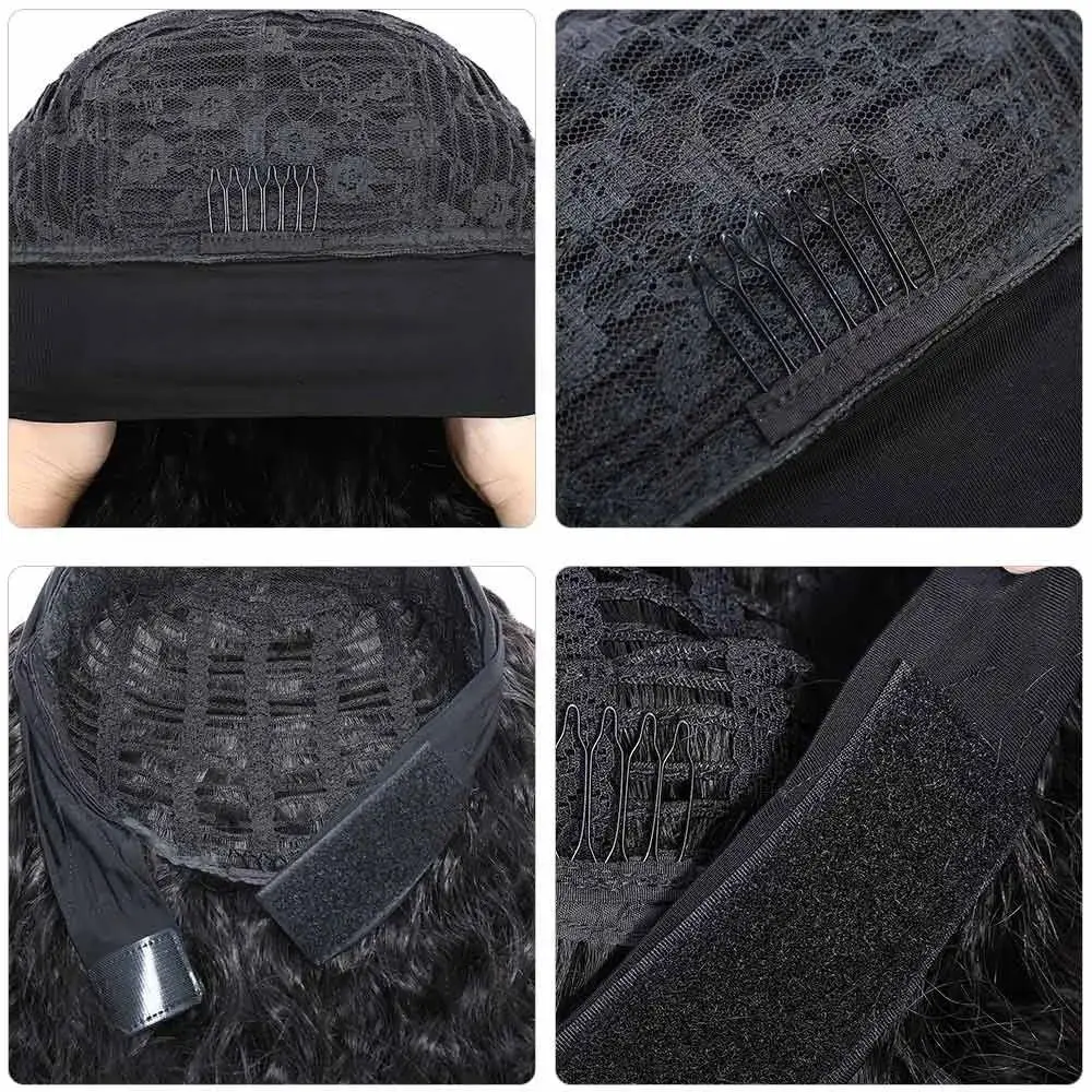 Женский парик на голову Бразильская кудрявая прямая неповрежденная нить без