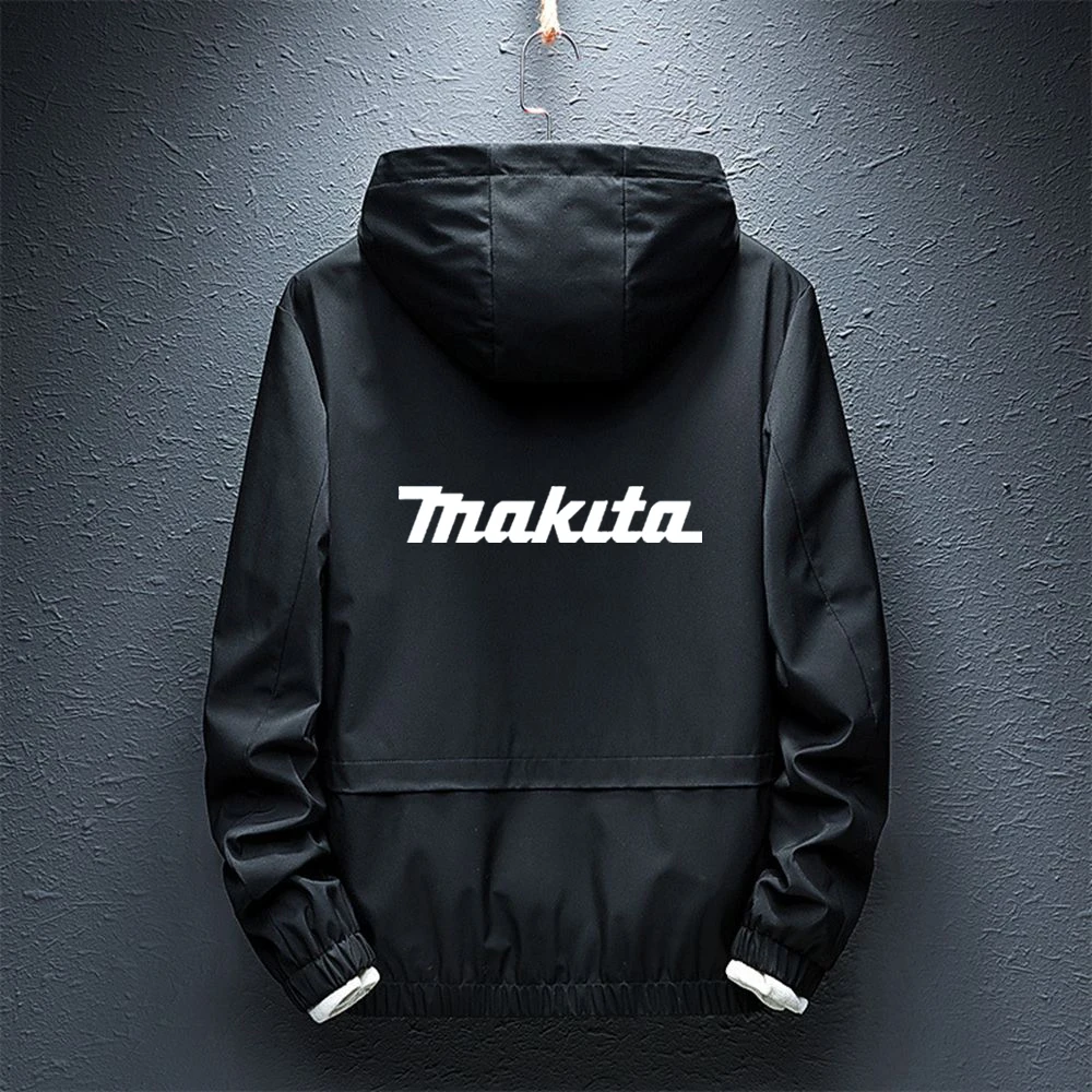 

Makita logo Print Coat Spring Hoodies Summer Jacket Men's Street Windbreaker Hoodie Zipper Thin Jacket Men's Casual Jackets
