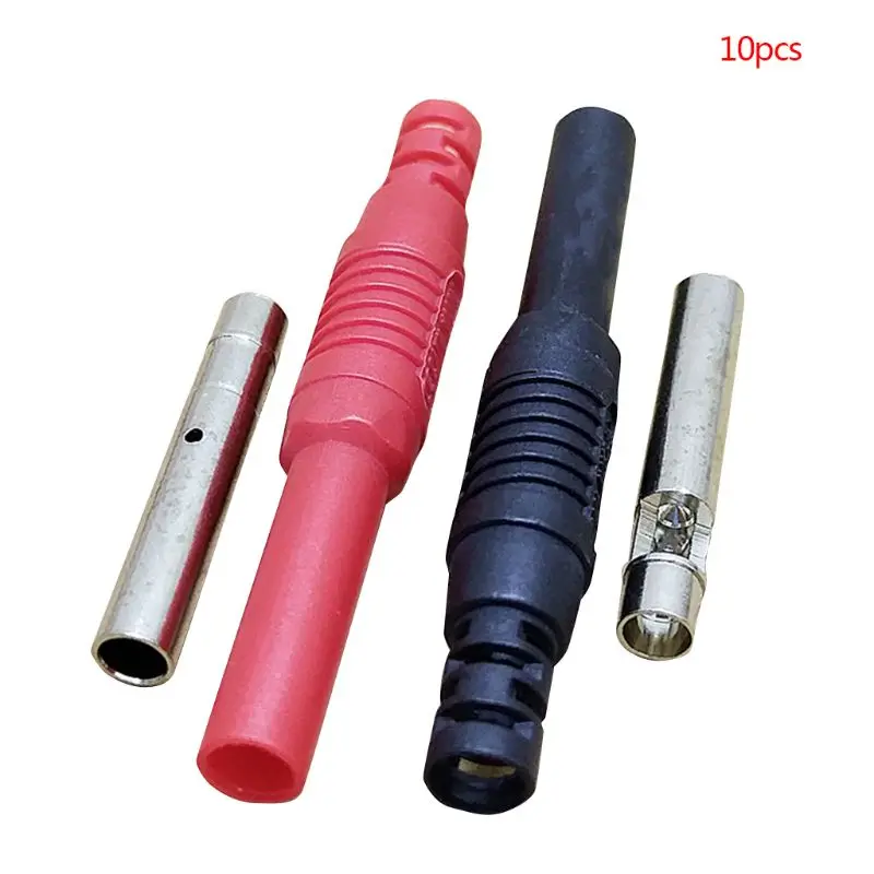 10 шт изолированный положенный в Безопасность типа банан 4 мм разъем под пайку |