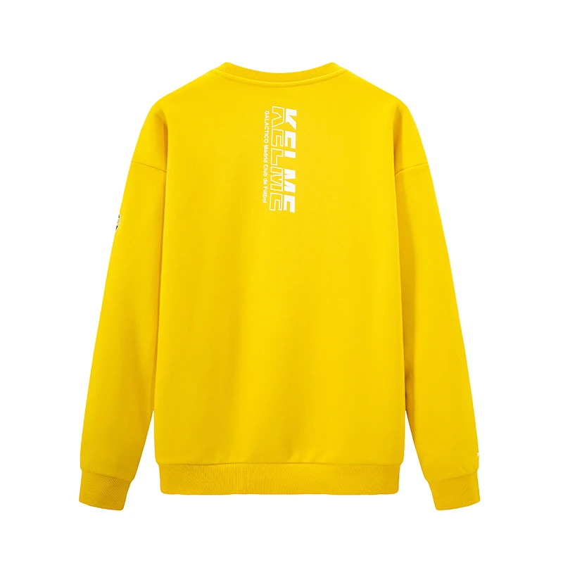 Мужская толстовка с круглым вырезом KELME модный спортивный костюм оранжевого и