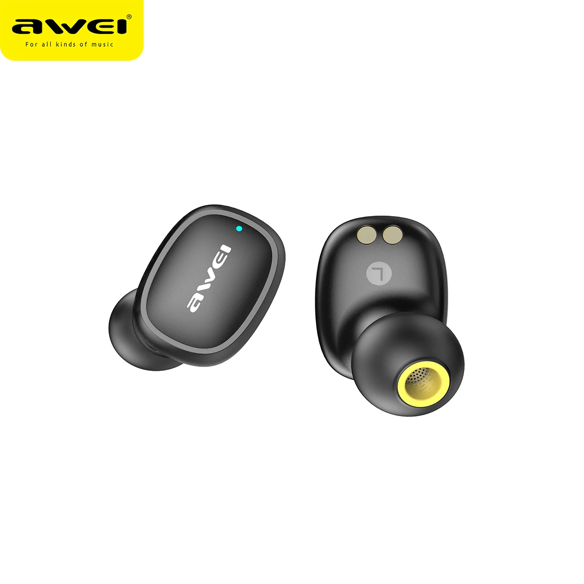 AWEI T13 TWS настоящие беспроводные Bluetooth наушники бас HiFi в уши мини Капсула Touch Contorl с микрофоном HiFi стерео игровые наушники