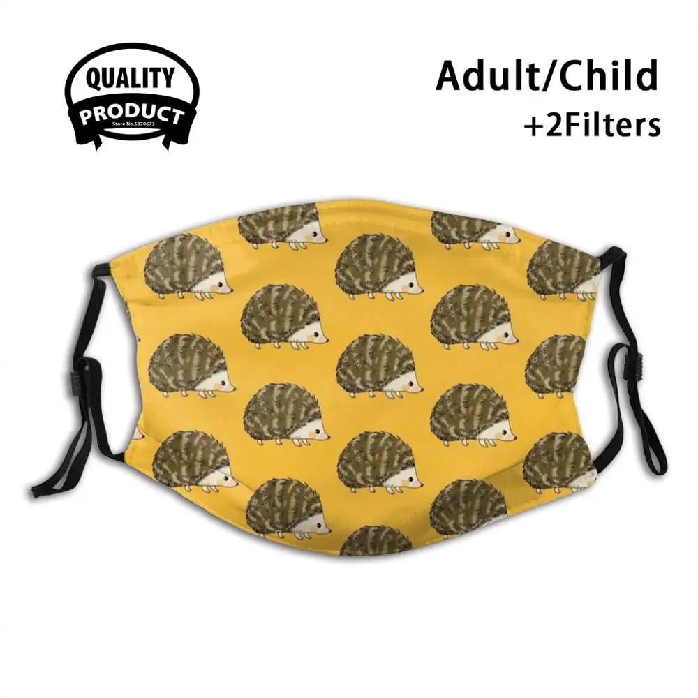 

Очаровательная мультяшная многоразовая маска для рта с фильтром для мужчин женщин мужчин детей Ежик мультяшный ребенок еж лес