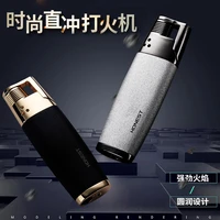 turbo torch flame jet butane gas lighter windproof cigar cigarette refillable lighter metal smoking accessories gadgets for men